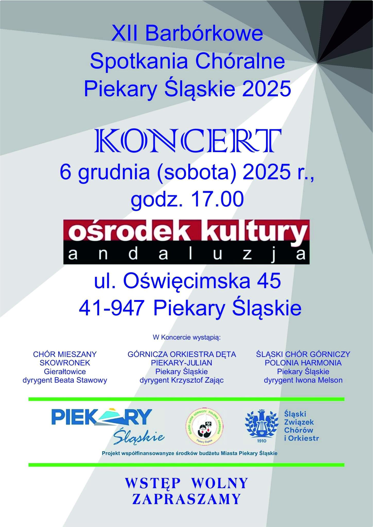 Barbórkowe Spotkania Chóralne w Piekarach Śląskich