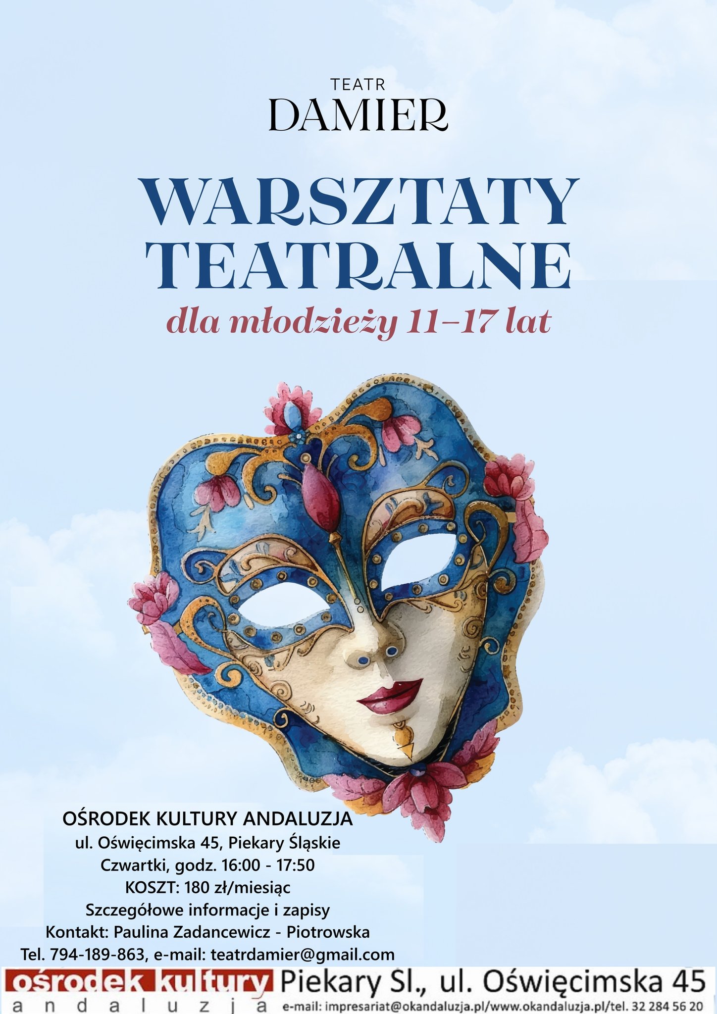 NOWOŚĆ – 📍WARSZTATY TEATRALNE📍