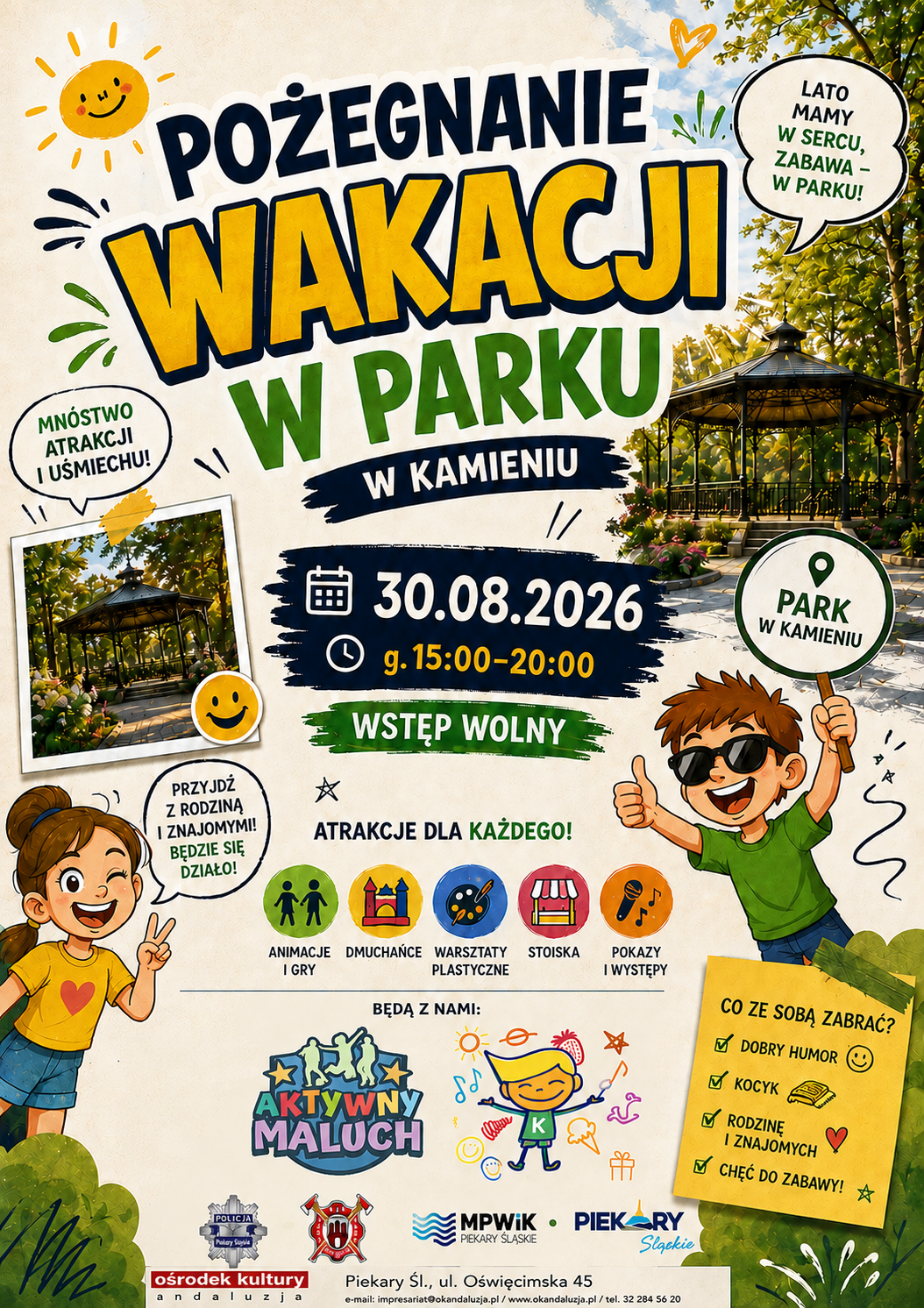 ☀️🎉 POŻEGNANIE WAKACJI W PARKU W KAMIENIU! 🎉☀️