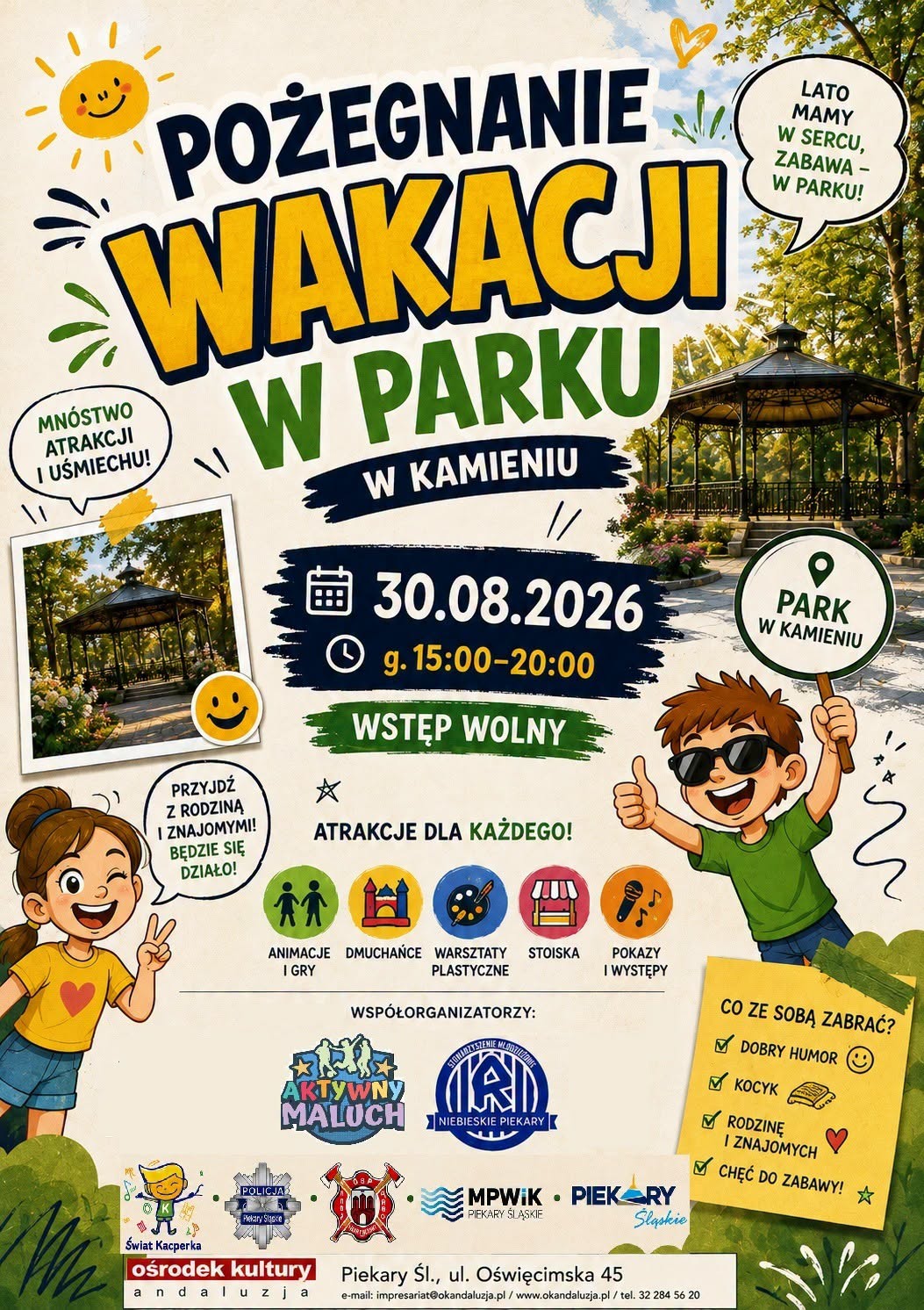 ☀️🎉 POŻEGNANIE WAKACJI W PARKU W KAMIENIU! 🎉☀️