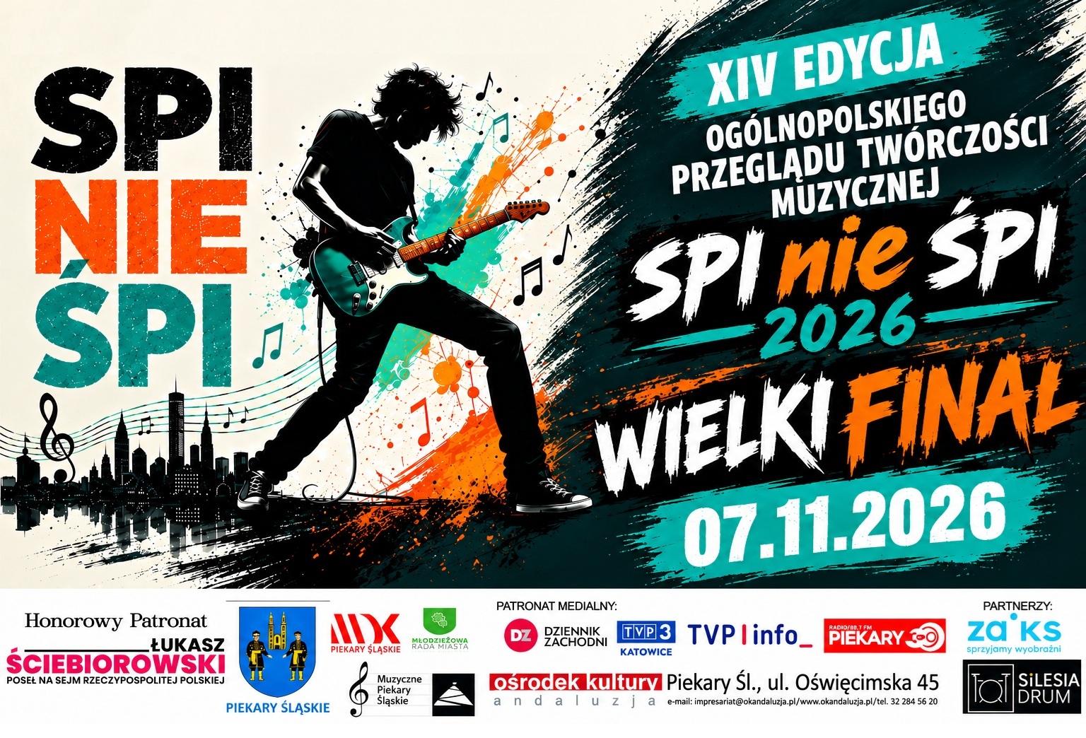 🔥 Ogłaszamy FINALISTÓW Ogólnopolskiego Przeglądu Twórczości Muzycznej SPI NIE ŚPI 2026! 🔥