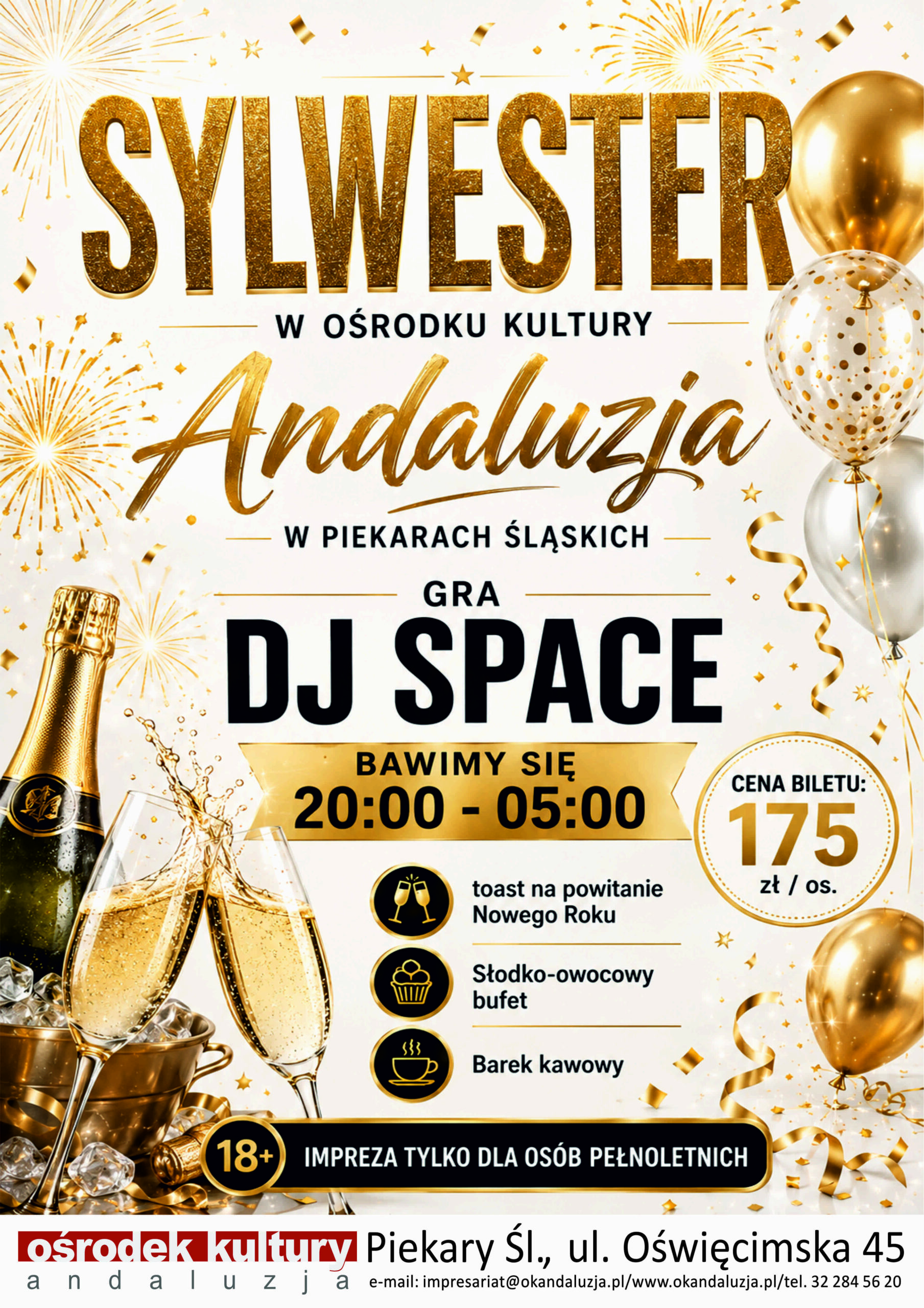 SYLWESTER 2026 W OŚRODKU KULTURY „ANDALUZJA”!